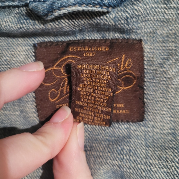Aeropostle distressed denim jacket size xs - Picture 3 of 8